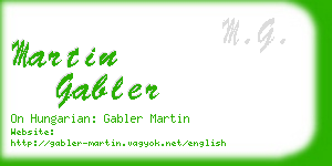 martin gabler business card